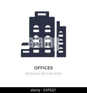 offices icon on white background. Simple element illustration from UI concept. offices icon symbol design. Stock Vector