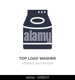 top load washer icon on white background. Simple element illustration from Tools and utensils concept. top load washer icon symbol design. Stock Vector