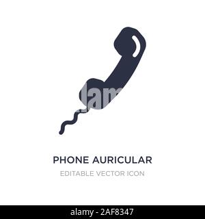 phone auricular with cable icon on white background. Simple element illustration from Tools and utensils concept. phone auricular with cable icon symb Stock Vector