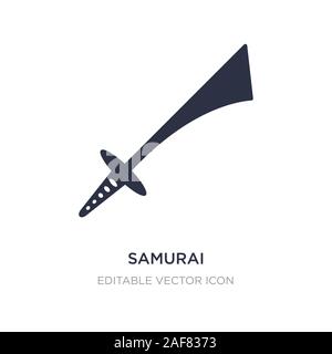 samurai icon on white background. Simple element illustration from Weapons concept. samurai icon symbol design. Stock Vector