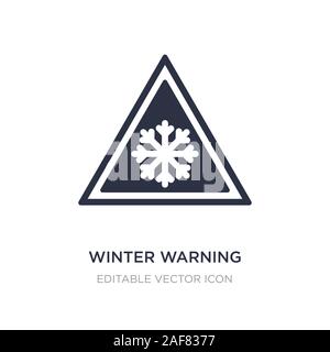 winter warning icon on white background. Simple element illustration from Weather concept. winter warning icon symbol design. Stock Vector