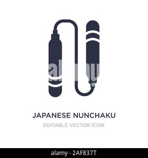 japanese nunchaku icon on white background. Simple element illustration from Weapons concept. japanese nunchaku icon symbol design. Stock Vector