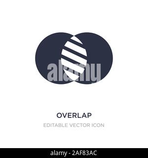 overlap icon on white background. Simple element illustration from Social media marketing concept. overlap icon symbol design. Stock Vector