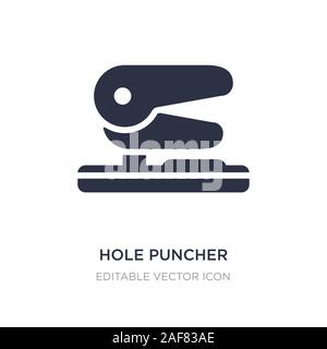 hole puncher icon on white background. Simple element illustration from Tools and utensils concept. hole puncher icon symbol design. Stock Vector