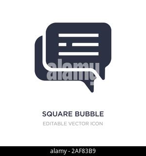 square bubble icon on white background. Simple element illustration from Social media marketing concept. square bubble icon symbol design. Stock Vector