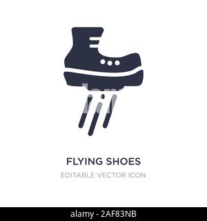 flying shoes icon on white background. Simple element illustration from Sports concept. flying shoes icon symbol design. Stock Vector