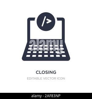 closing icon on white background. Simple element illustration from Web concept. closing icon symbol design. Stock Vector