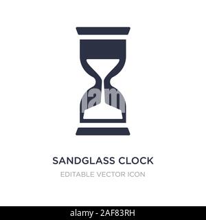 Sandglass icon isolated on white background. Time hourglass in flat ...