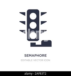 semaphore traffic lights icon on white background. Simple element illustration from Tools and utensils concept. semaphore traffic lights icon symbol d Stock Vector