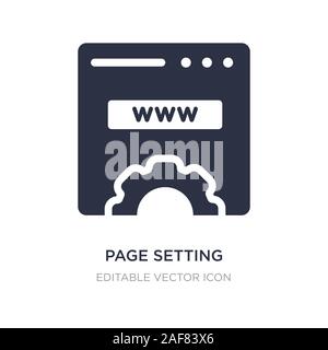 page setting interface icon on white background. Simple element illustration from Web concept. page setting interface icon symbol design. Stock Vector