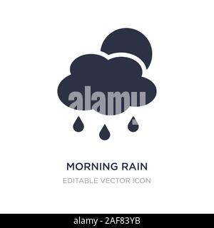 morning rain icon on white background. Simple element illustration from Weather concept. morning rain icon symbol design. Stock Vector
