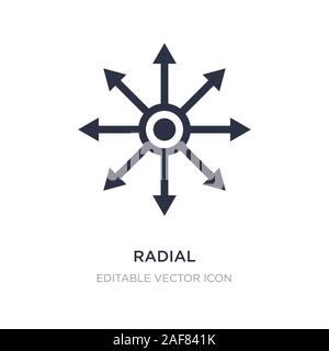 radial icon on white background. Simple element illustration from Tools and utensils concept. radial icon symbol design. Stock Vector