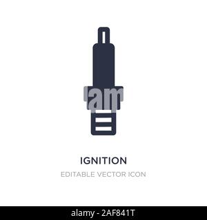 ignition icon on white background. Simple element illustration from Transportation concept. ignition icon symbol design. Stock Vector