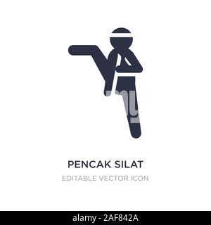 pencak silat icon on white background. Simple element illustration from Sports concept. pencak silat icon symbol design. Stock Vector