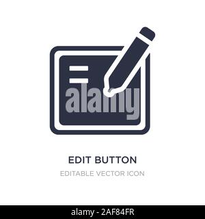 edit button icon on white background. Simple element illustration from UI concept. edit button icon symbol design. Stock Vector
