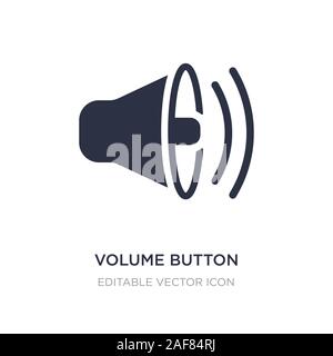 volume button icon on white background. Simple element illustration from UI concept. volume button icon symbol design. Stock Vector