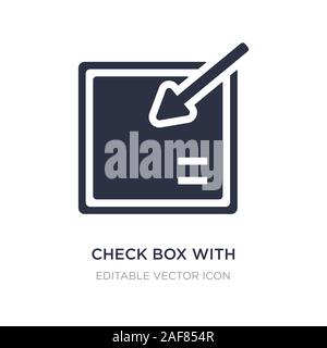 check box with cursor icon on white background. Simple element illustration from UI concept. check box with cursor icon symbol design. Stock Vector