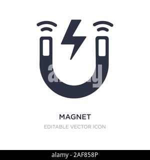 magnet icon on white background. Simple element illustration from UI concept. magnet icon symbol design. Stock Vector