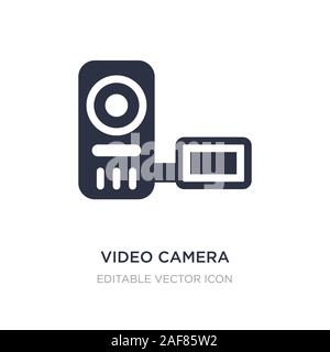 video camera from frontal view icon on white background. Simple element illustration from Tools and utensils concept. video camera from frontal view i Stock Vector