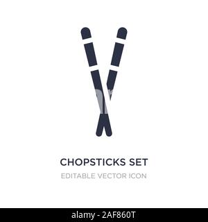 chopsticks set icon on white background. Simple element illustration from Tools and utensils concept. chopsticks set icon symbol design. Stock Vector