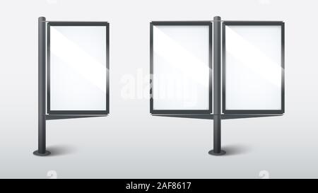 Realistic vector street light box. Template on white background. Vector illustration. Stock Vector