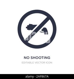 no shooting icon on white background. Simple element illustration from Weapons concept. no shooting icon symbol design. Stock Vector