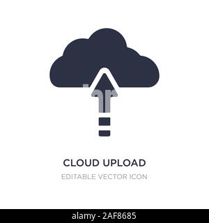 cloud upload icon on white background. Simple element illustration from UI concept. cloud upload icon symbol design. Stock Vector