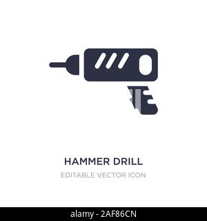 hammer drill icon on white background. Simple element illustration from Tools and utensils concept. hammer drill icon symbol design. Stock Vector