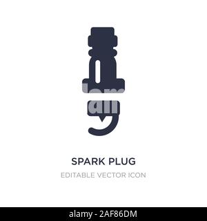 spark plug icon on white background. Simple element illustration from Transportation concept. spark plug icon symbol design. Stock Vector