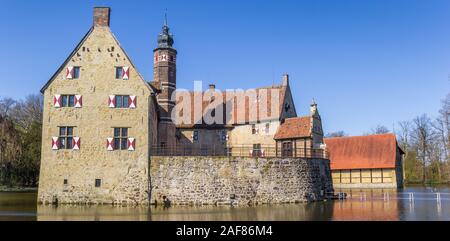 Panorama of the Burg Vischering in Ludinghausen, Germany Stock Photo