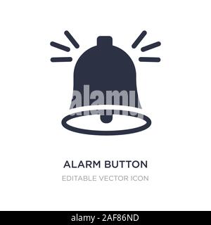 alarm button icon on white background. Simple element illustration from UI concept. alarm button icon symbol design. Stock Vector