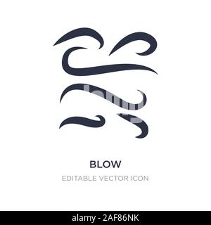 blow icon on white background. Simple element illustration from Weather concept. blow icon symbol design. Stock Vector