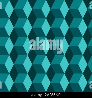Seamless geometric pattern of volumetric cubes, rhombuses and squares for textiles, packaging, paper printing, simple backgrounds and textures. Shades Stock Vector