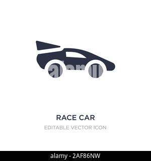 race car icon on white background. Simple element illustration from Transportation concept. race car icon symbol design. Stock Vector