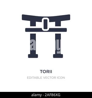 torii icon on white background. Simple element illustration from Travel concept. torii icon symbol design. Stock Vector