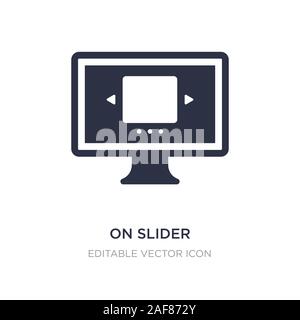 on slider icon on white background. Simple element illustration from Web concept. on slider icon symbol design. Stock Vector