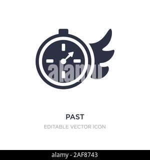 past icon on white background. Simple element illustration from UI concept. past icon symbol design. Stock Vector