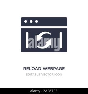 reload webpage icon on white background. Simple element illustration from UI concept. reload webpage icon symbol design. Stock Vector