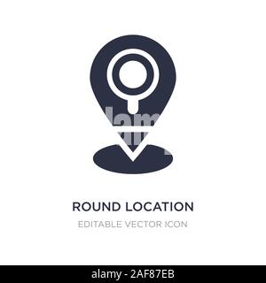 round location indicator icon on white background. Simple element illustration from UI concept. round location indicator icon symbol design. Stock Vector