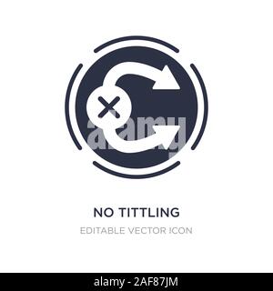 no tittling icon on white background. Simple element illustration from UI concept. no tittling icon symbol design. Stock Vector