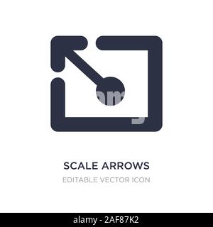 scale arrows icon on white background. Simple element illustration from UI concept. scale arrows icon symbol design. Stock Vector