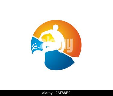 paddleboarding logo 2 Stock Vector