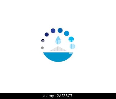sustainable energy cycle logo Stock Vector