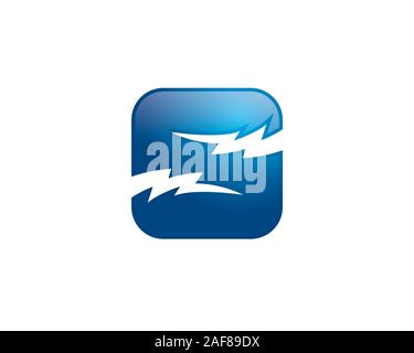 letter s lightning logo Stock Vector