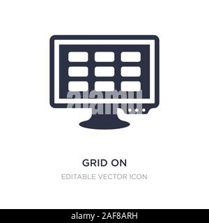 grid on icon on white background. Simple element illustration from Web concept. grid on icon symbol design. Stock Vector