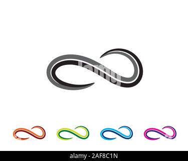 simple infinity symbol made from two paralel lines Stock Vector