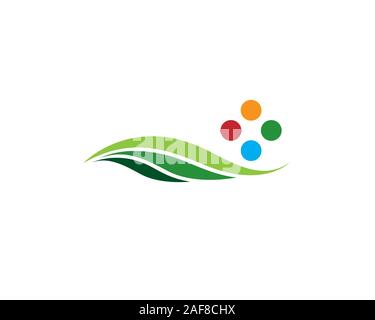 4 colorful circle as symbol of energy mining in environment friendly system Stock Vector
