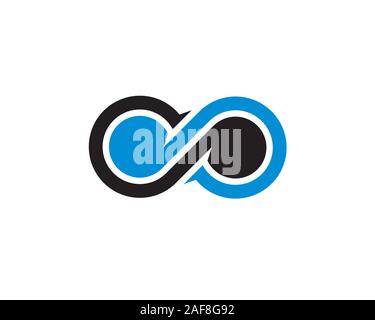 simple infinity symbol in modern and geometric style Stock Vector
