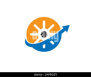 arrow rotating a vault Stock Vector