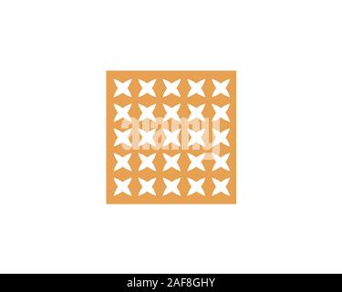 gold cross x stripped steel plate pattern Stock Vector